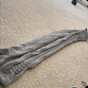 Cozy Gray Cable‎ Knit Sweater Socks